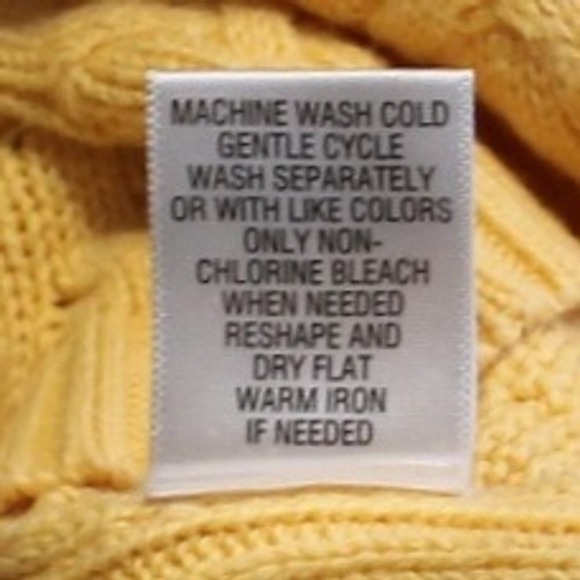 Studio Works $48 Small Golden Yellow Cable Knit Shawl‎ Collar Pullover Sweater - Picture 8 of 12